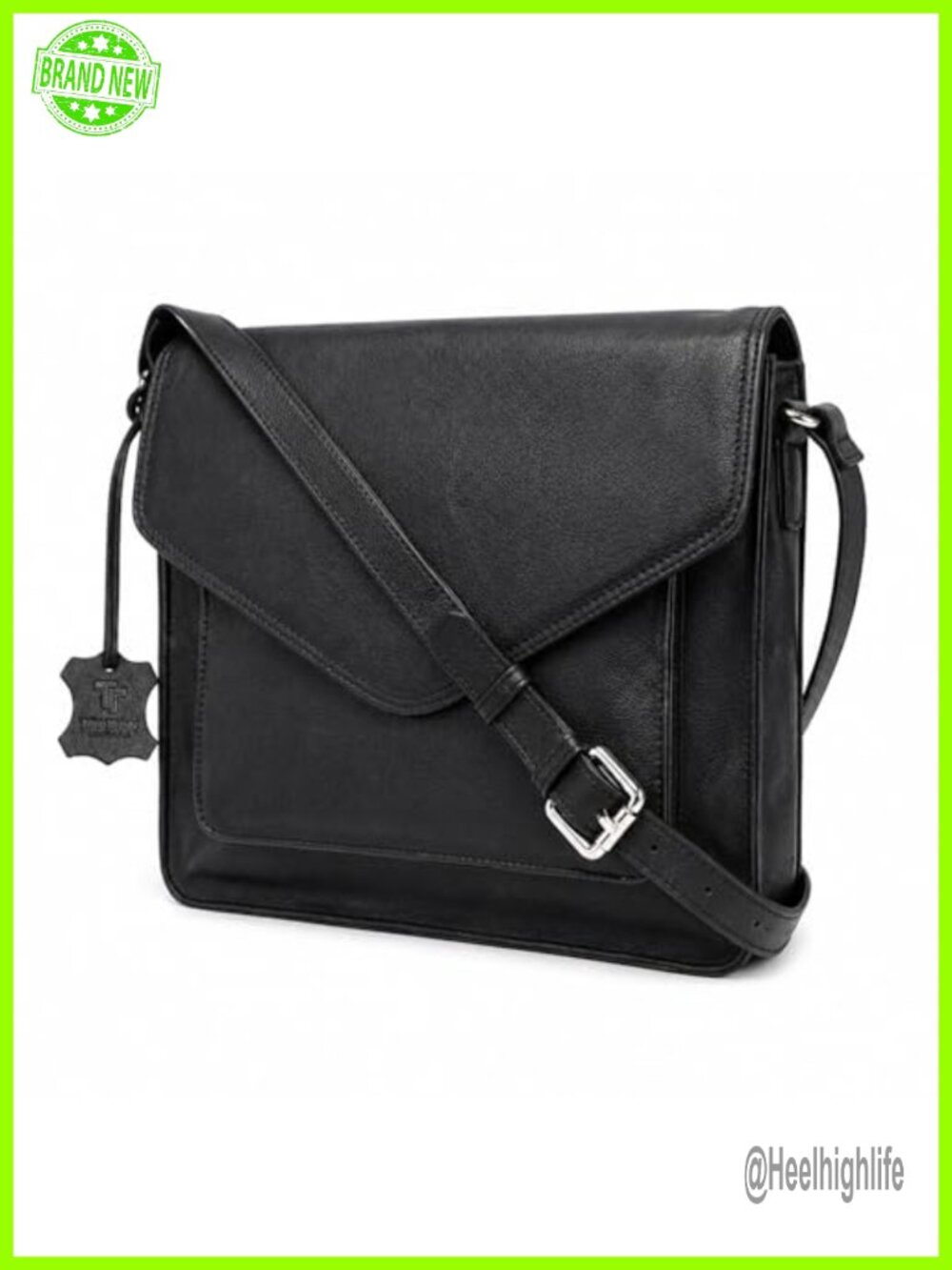 Genuine Leather Crossbody Bag Vintage Messenger Satchel Adjustable Strap